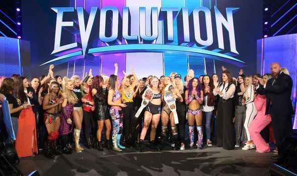 Closing moments of WWE Evolution