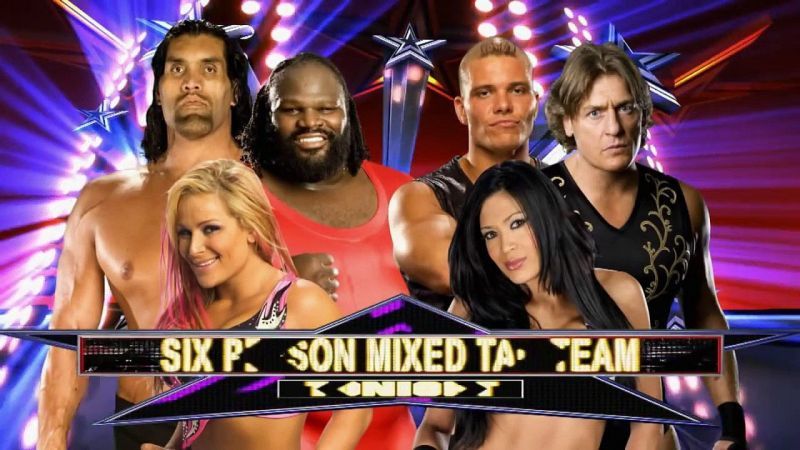 Natalya, The Great Khali, and Mark Henry overcame Melina, Tyson Kidd, and William Regal in 2011