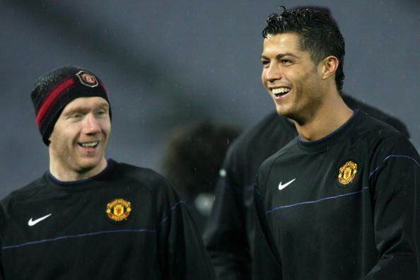 Ronaldo with Scholes