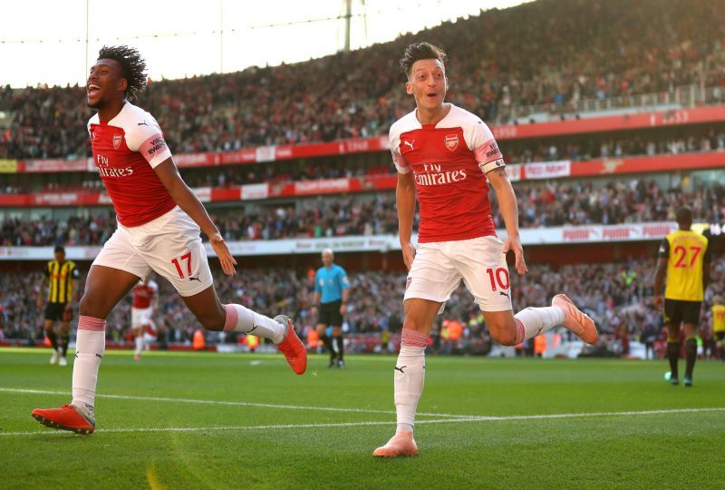 Image result for Iwobi, ozil v watford 2018/19