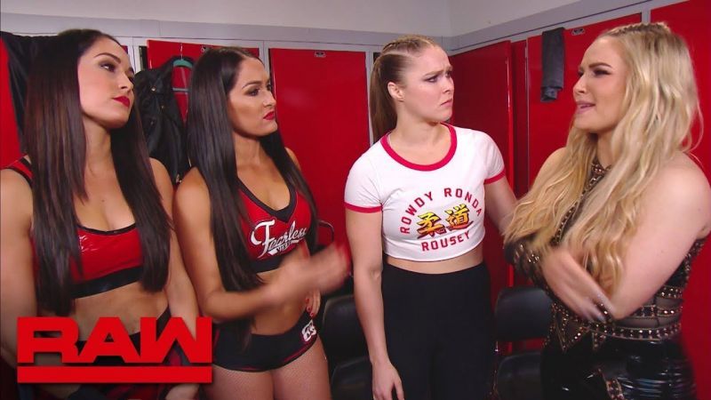 Image result for The bella twins and Ronda Rousey