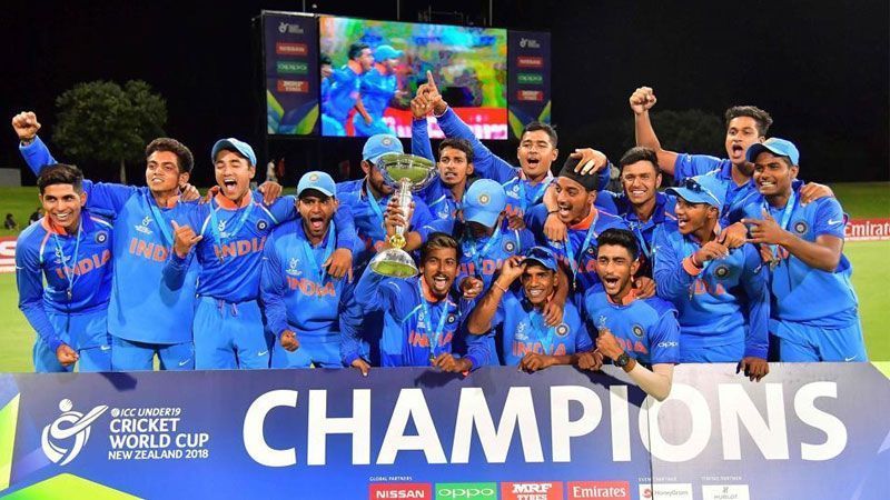 The Indian team after winning the Under 19 World Cup 2018