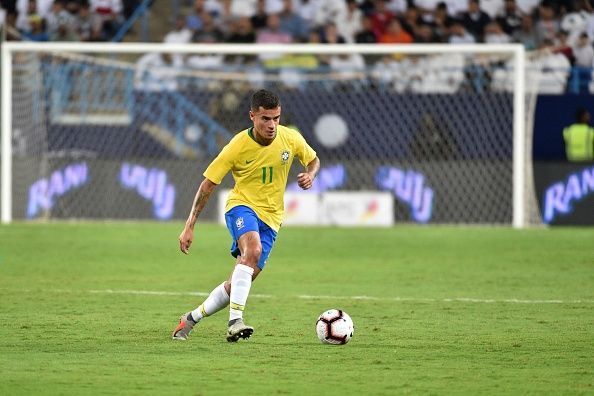 Philippe Coutinho could play in midfield for Brazil