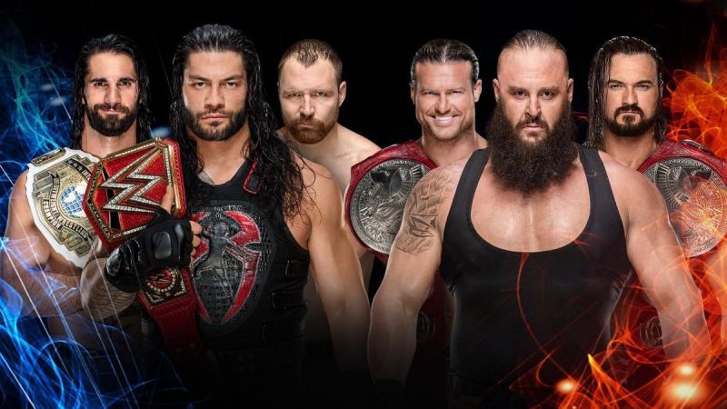 Image result for the shield vs braun strowman drew mcintyre and dolph ziggler