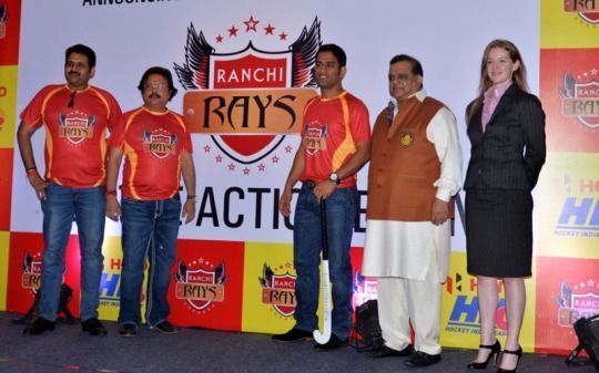 MSD during the launch event of Ranchi Rays