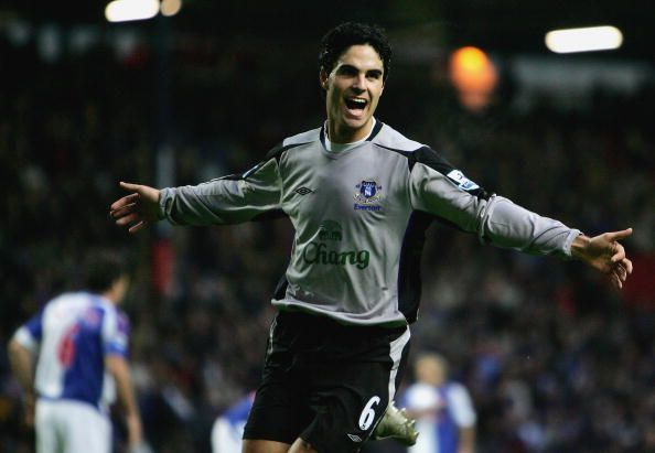 Arteta had the first taste of Premier League football with Everton.