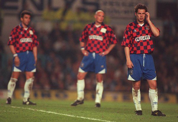 Chelsea players in the Coventry kit