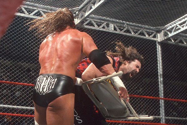 Mick Foley squares off against Triple H at No Way Out (2000) in his 'retirement match'