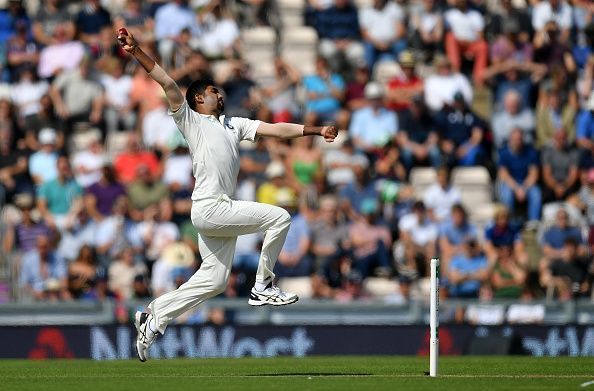 Jasprit Bumrah in action during the 4th England-India Test