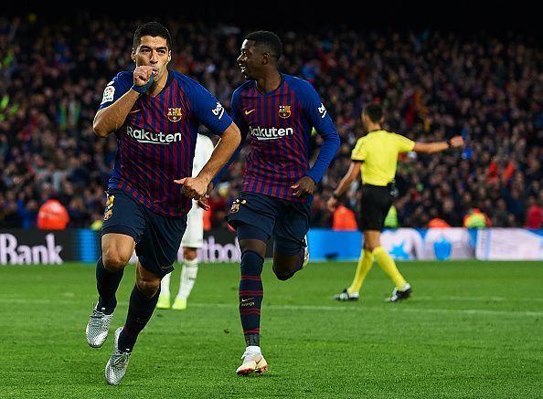 Ousmane Dembele&#039;s introduction helped Luis Suarez complete his hat-trick