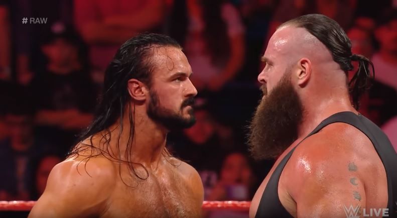 McIntyre and Strowman had a face-off during a match against Shield