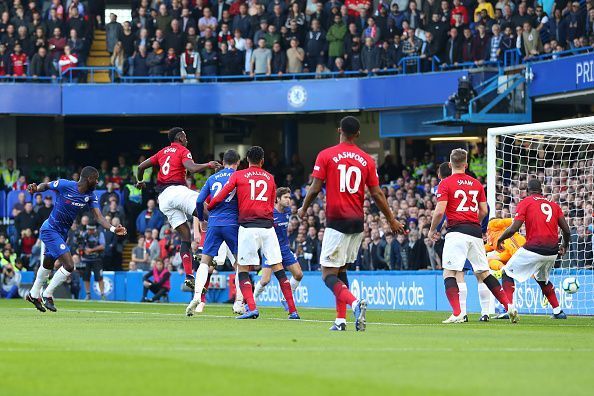 Rudiger outsmarts Paul Pogba to score Chelsea&#039;s first goal