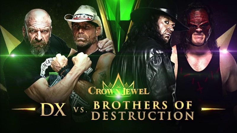 Triple H and Shawn Michaels will clash with The Undertaker and Kane at Crown Jewel
