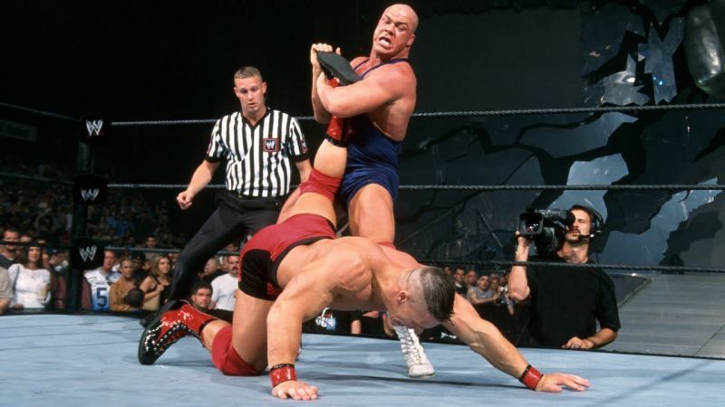 John Cena had his first match in WWE against Kurt Angle