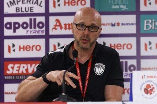 Eelco Schattorie's NorthEast United will miss TP Rehenesh due to a suspension