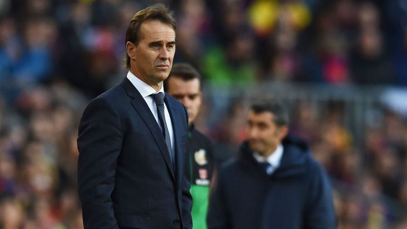 Julen Lopetegui during the El Clasico