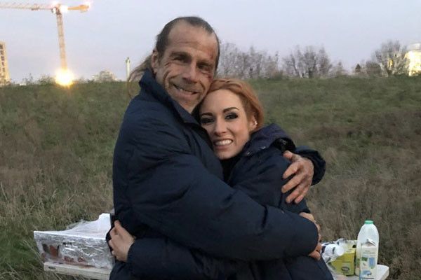 Becky with co-star Shawn Michaels