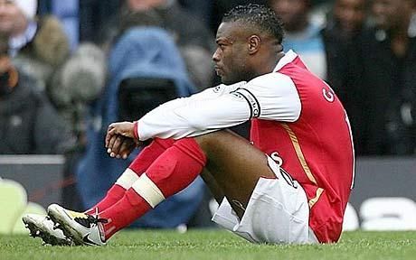 William Gallas stages his protest at Birmingham