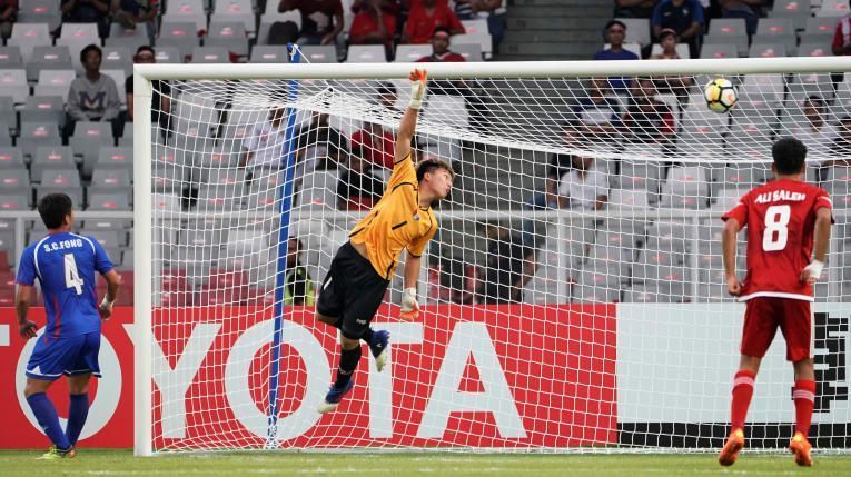 Taipei goalkeeper Li Guan-Pei was peppered with 18 shots of which he managed nine saves (Image courtesy: AFC)