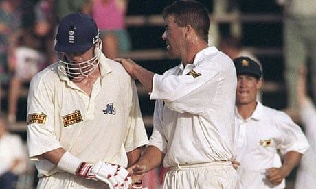 A dejected Nick Knight walks off at the end of Test cricket&#039;s first instance of a match drawn with scores level.