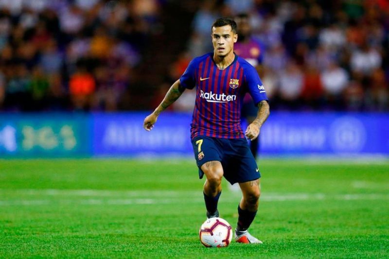 Coutinho playing for FC Barcelona