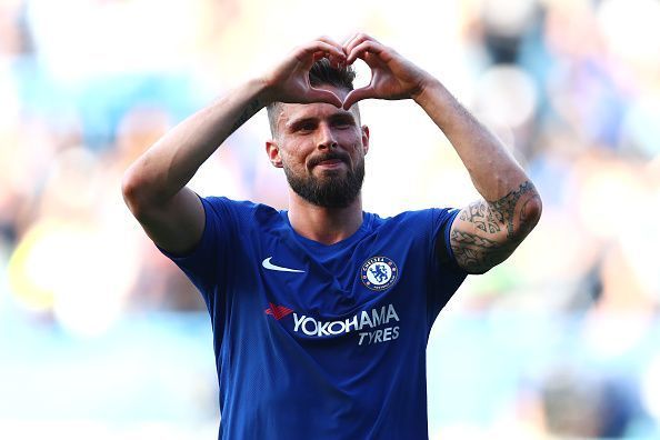 Giroud Playing for Chelsea