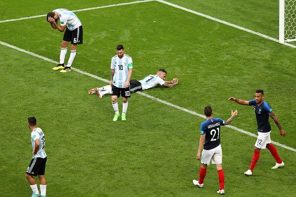 The Argentine team was overpowered by an impressive France team at the FIFA World Cup 2018