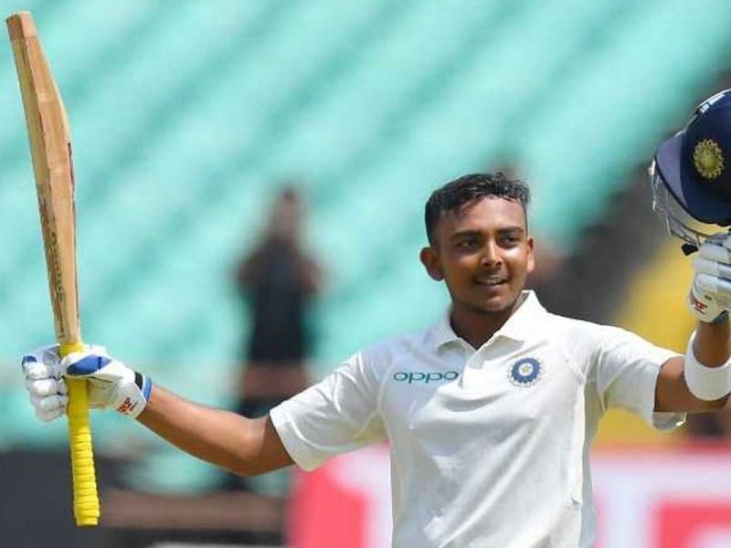 Prithvi Shaw on his debut Test