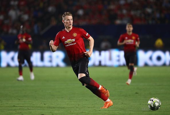 McTominay playing for Manchester United first-team.
