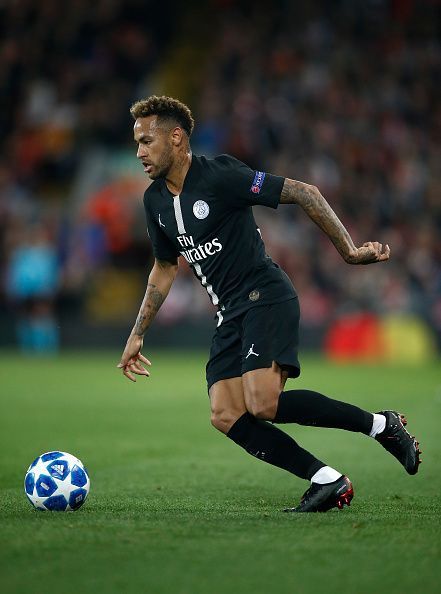 Neymar in Liverpool v Paris Saint-Germain - UEFA Champions League Group C