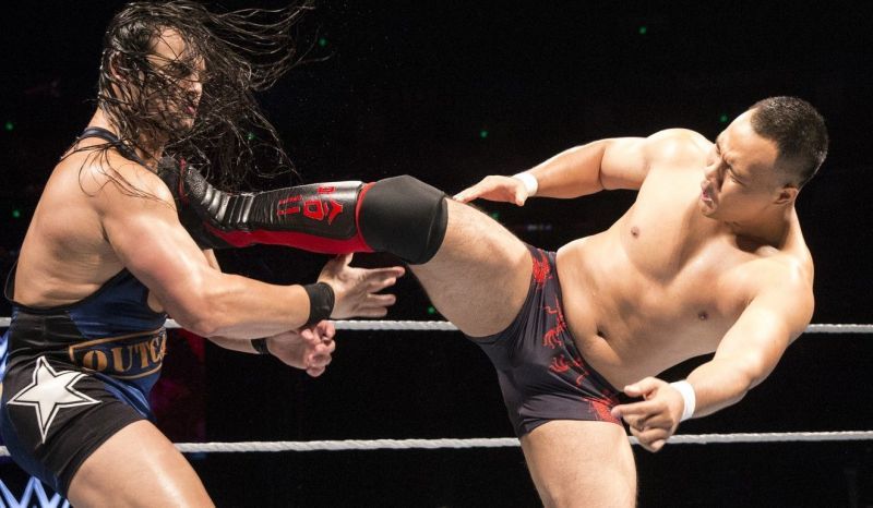 Tian Bing faces off against Bo Dallas