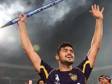 Manish Pandey held the innings together and got the Knight riders their win