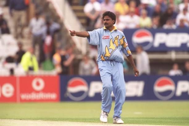 Javagal Srinath has picked 44 wickets for India in World Cup matches.