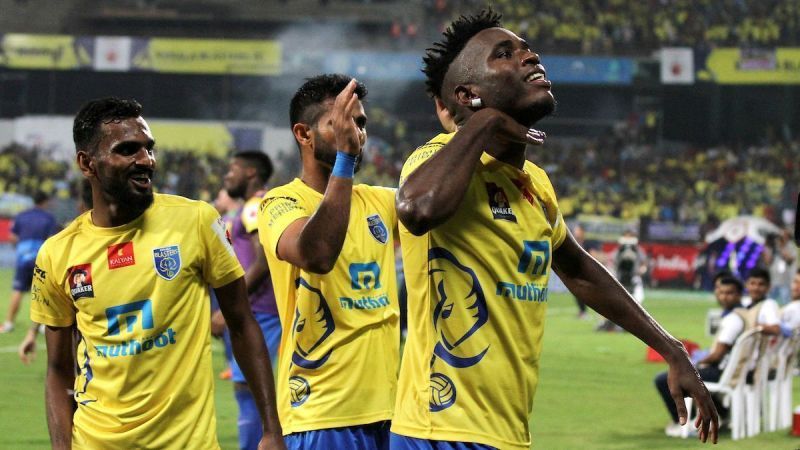 Kerala Blasters trio Josue Currais Prieto, Kervens Belfort and Mohammed Rafique calmly slotted the ball behind the back of the net from the penalties 