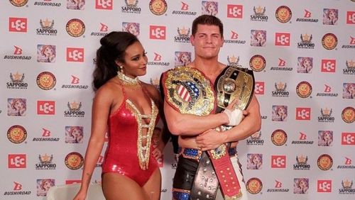 Cody with his wife Brandi Rhodes 