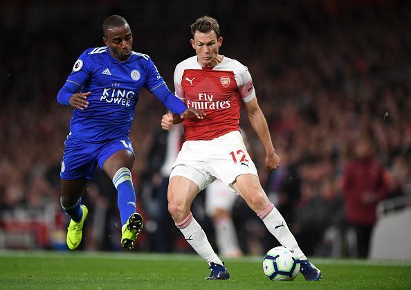 Stephan Lichtsteiner was replaced by Xhaka in Arsenal's game against Leicester