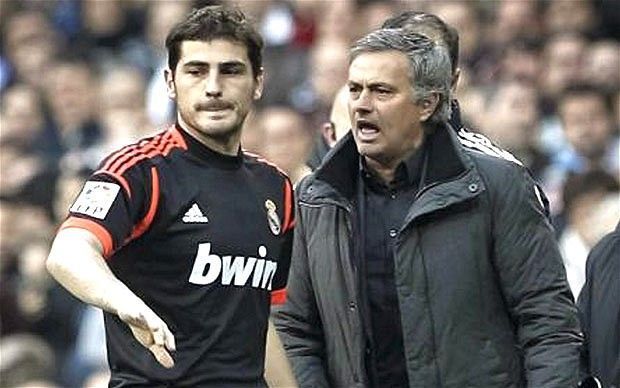 Iker Casillas and Jose Mourinho