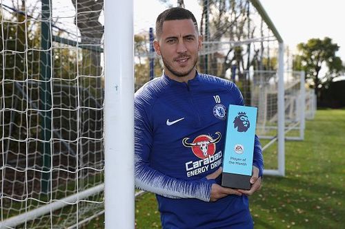 Eden Hazard wins the Premier League Player of the Month Award - September 2018