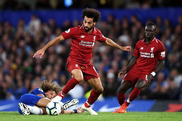 Mohamed Salah representing Liverpool in the Premier League