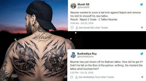 Neymar is also known for his love of body ink and comic books