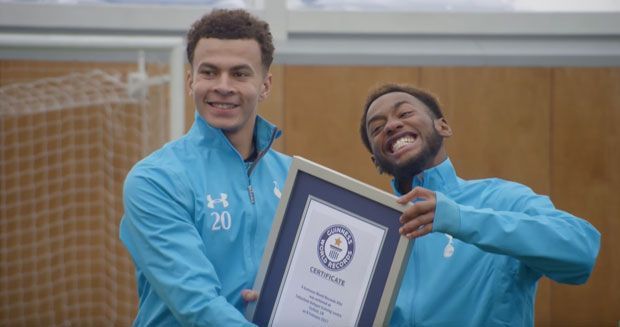 Alli and N&#039;Koudou pose with their GWR Certificate. (Image: GWR)
