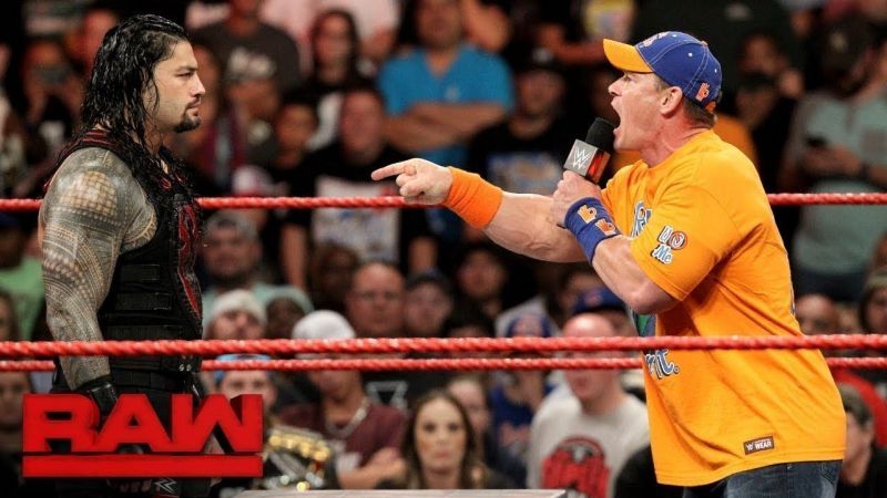 Reigns and Cena clashed in 2017