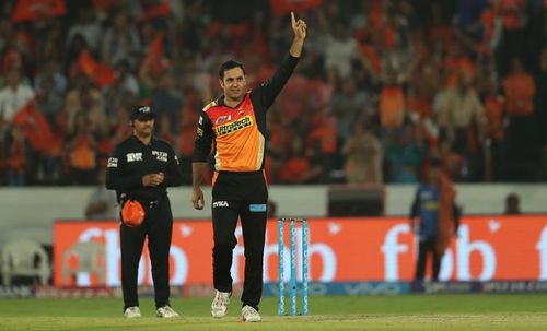 Mohammad Nabi in action for SRH in IPL 2017