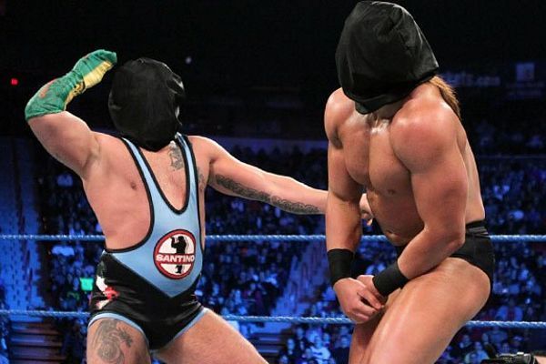 What could possibly go wrong in a blindfold match? 