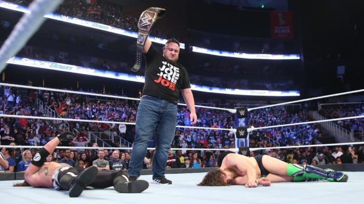 Samoa Joe interrupted a classic title match between Daniel Bryan and AJ Styles