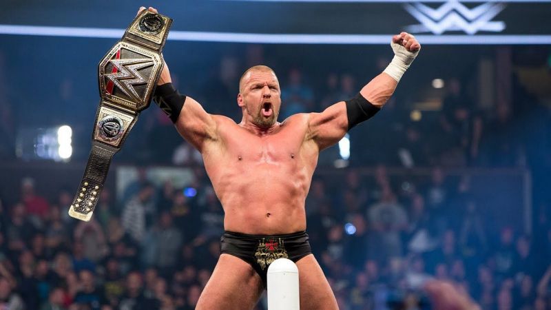 Triple H as WWE World Champion.