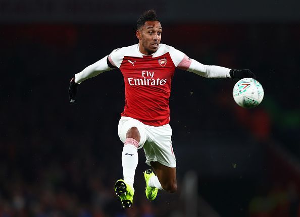 Aubameyang made a couple of clever runs in behind the Liverpool defence