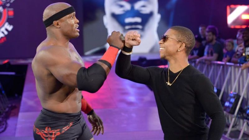 Lashley with his hypeman, Lio Rush.