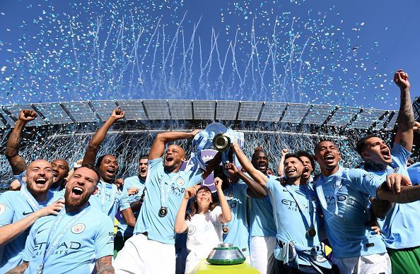 Manchester City won the Premier League last season with a record tally of 100 points