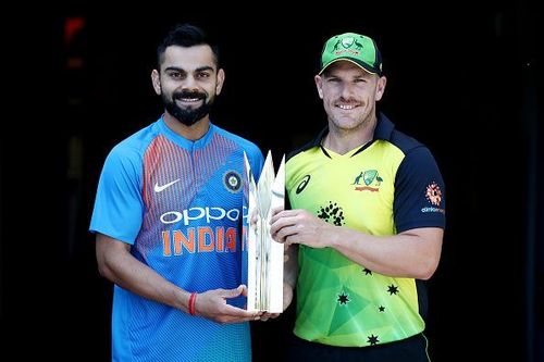 Virat Kohli with Aaron Finch, India's Tour of Australia, 2018